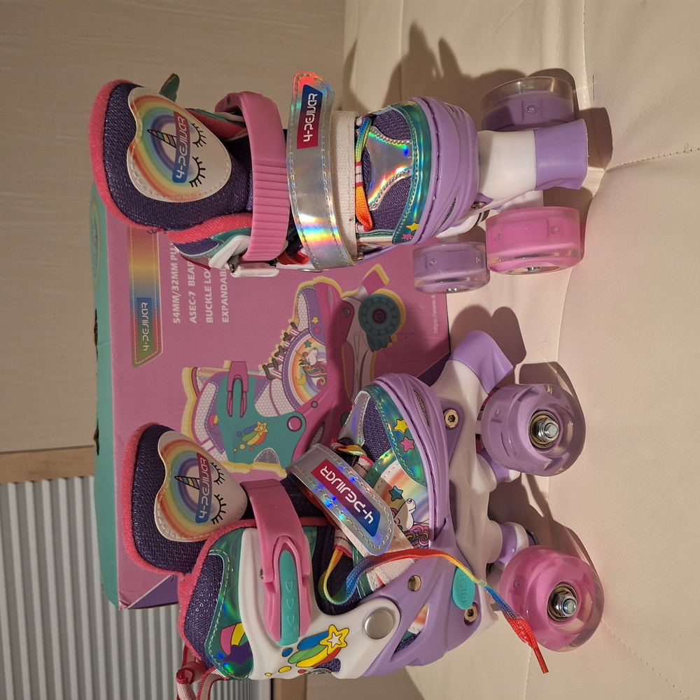 Strom Pink and Purple Kids Roller Skates